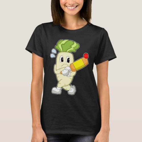 Radish Cricket Cricket bat T_Shirt