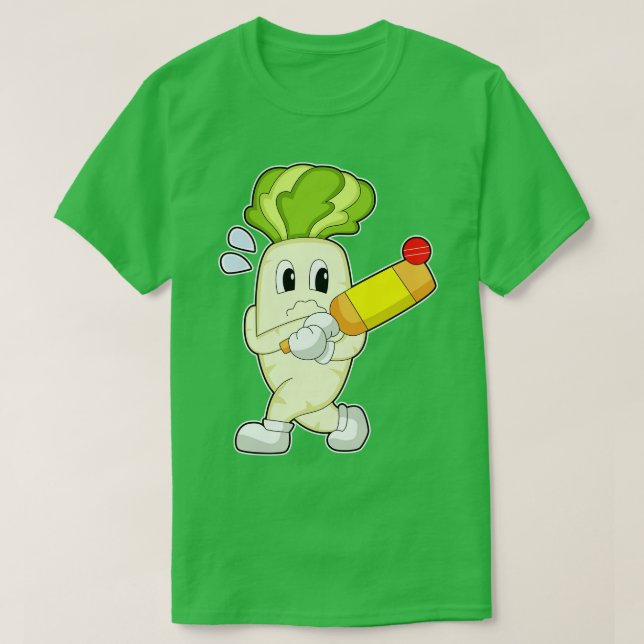 Radish Cricket Cricket bat T-Shirt (Design Front)