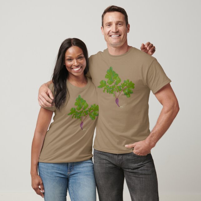 Radish Gardening Plant Art Earthy T-Shirt (Unisex)