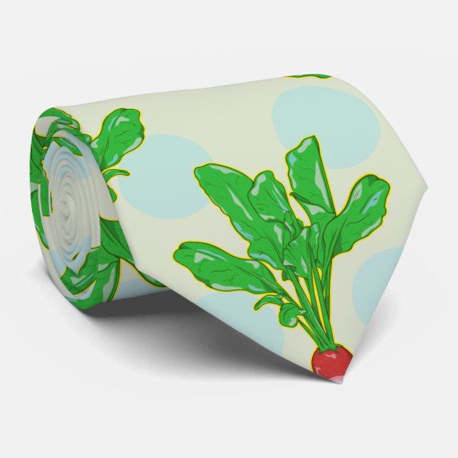 Radish Pattern Polka dots Neck Tie (Rolled)