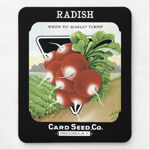 Radish Seed Packet Label Mouse Pad