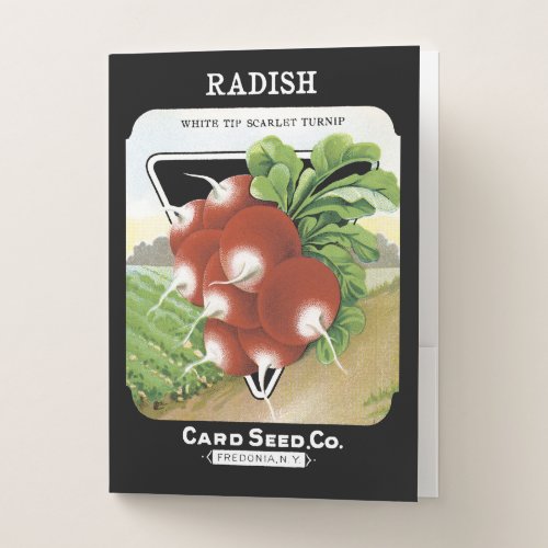 Radish Seed Packet Label Pocket Folder