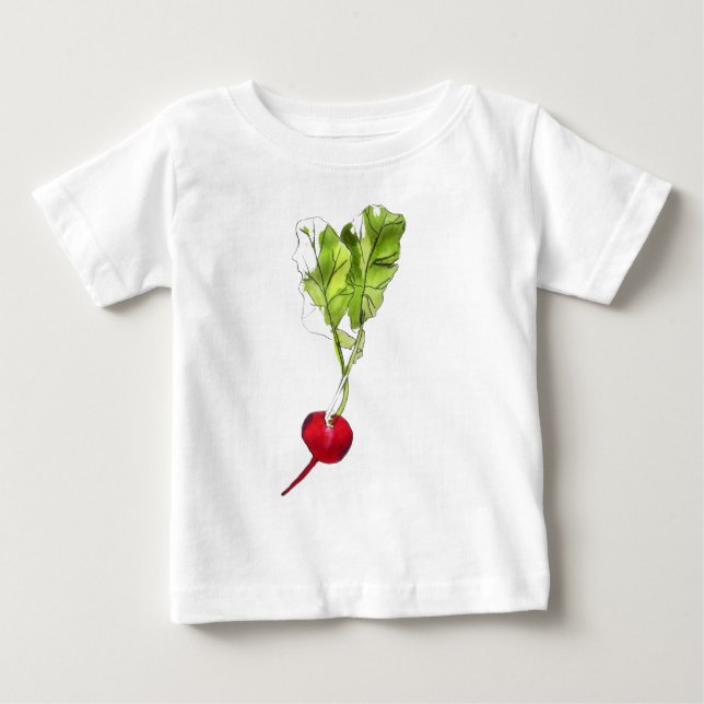 Radish vegetable watercolour illustration art baby T-Shirt (Front)