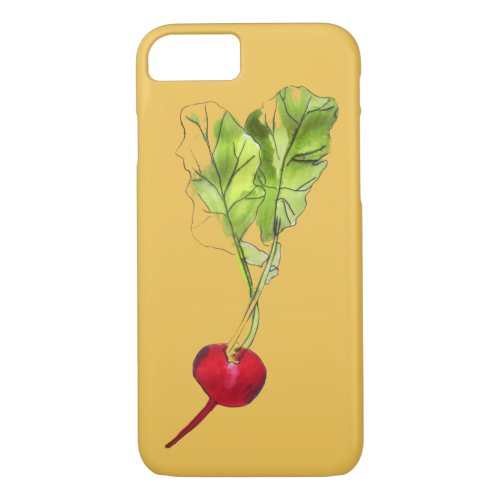 Radish vegetable watercolour illustration art iPhone 87 case