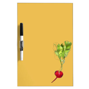 Radish vegetable watercolour illustration art dry erase board