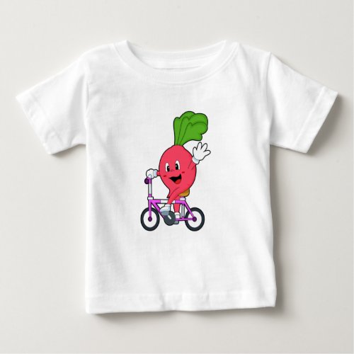 Radish with Bicycle Baby T_Shirt