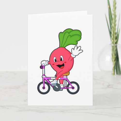 Radish with Bicycle Card