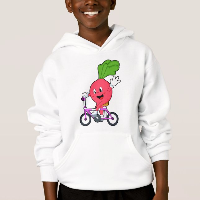 Radish with Bicycle Hoodie (Front)