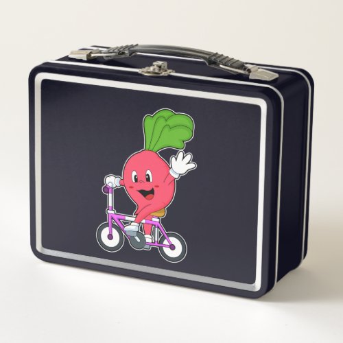 Radish with Bicycle Metal Lunch Box