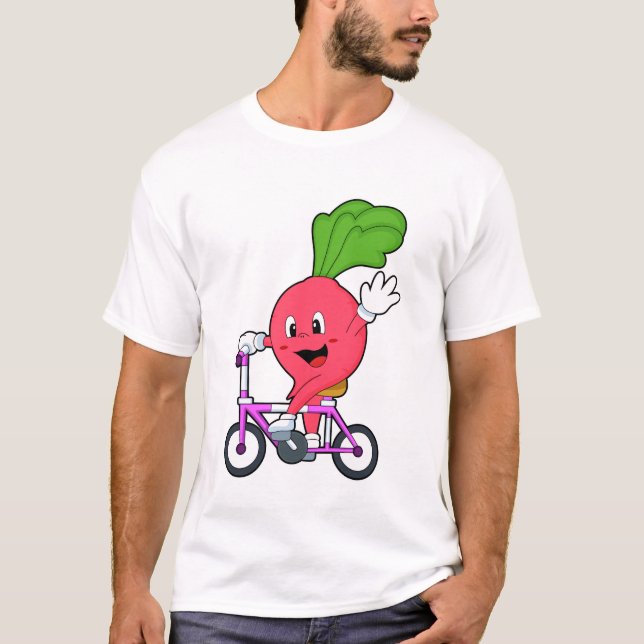 Radish with Bicycle T-Shirt (Front)