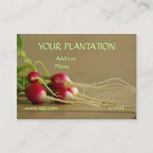 Customizable Radishes Business Card