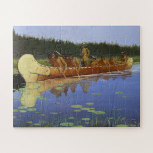Radisson Groseilliers Travelers Frederic Remington Jigsaw Puzzle