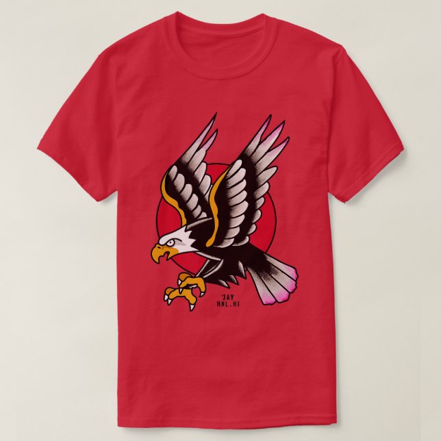 raditional eagle tattoo design  T-Shirt (Design Front)