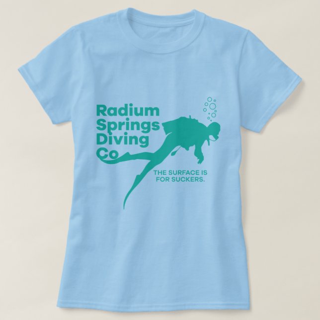 Radium Springs Diving Co T-Shirt (Design Front)