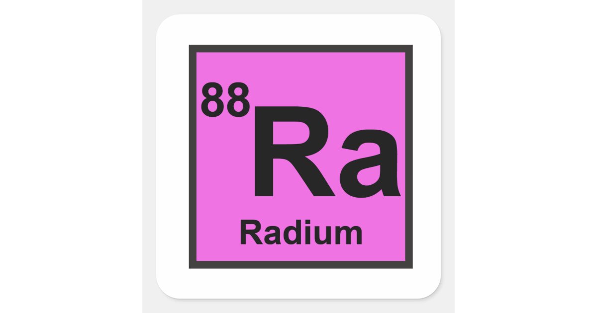 Radium Sticker | Zazzle