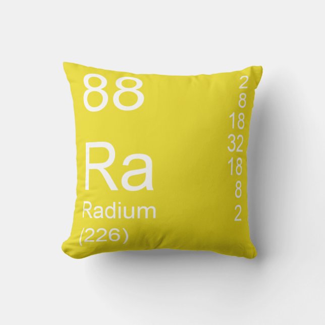Radium Throw Pillow (Front)
