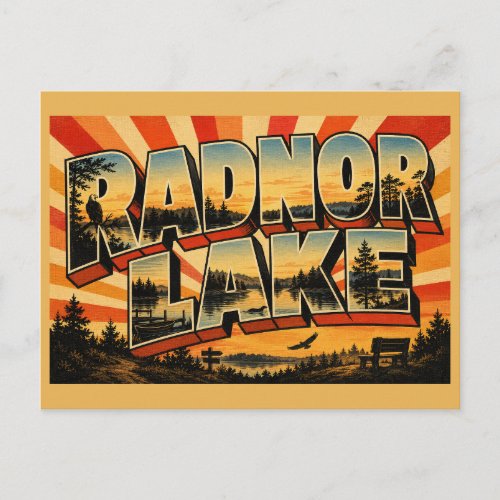 Radnor Lake TN Forest Wildlife Lake Art Postcard