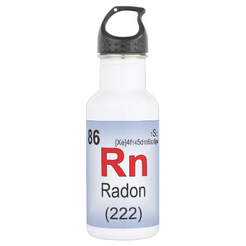 Radon Individual Element of the Periodic Table Stainless Steel Water Bottle