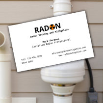 Radon Testing and Mitigation Company Business Card