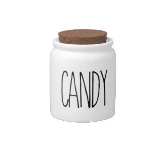 RAE DUNN Inspired "CANDY" Candy Jar