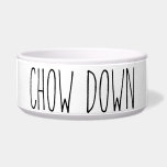 RAE DUNN Inspired Chow Down Pet Food Bowl