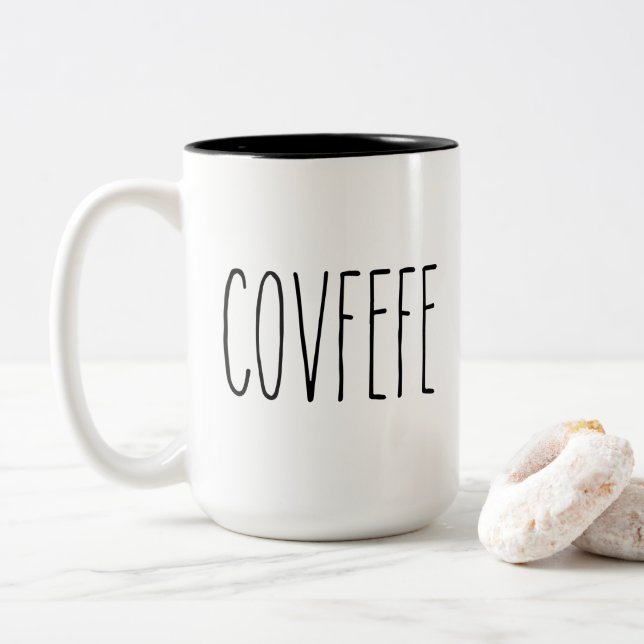 RAE DUNN Inspired Covfefe Mug (With Donut)
