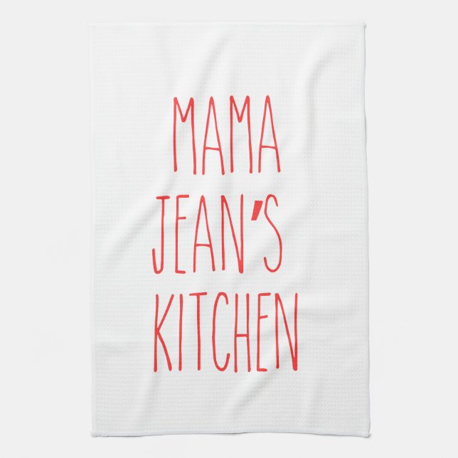 RAE DUNN Inspired Custom Name Kitchen Baking Kitchen Towel (Vertical)