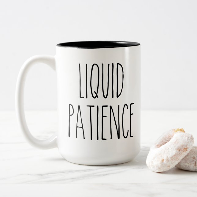 RAE DUNN Inspired Liquid Patience Coffee Mug (With Donut)