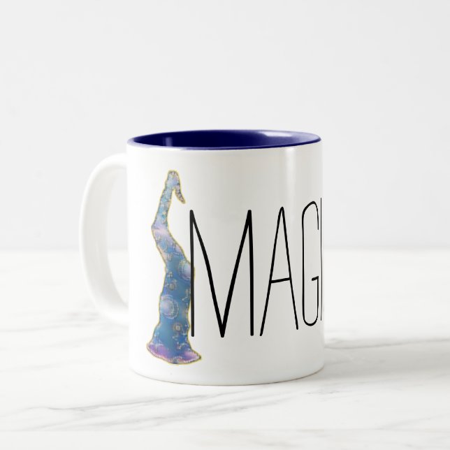 Rae Dunn Inspired Magical Two-Tone Coffee Mug (Front Left)