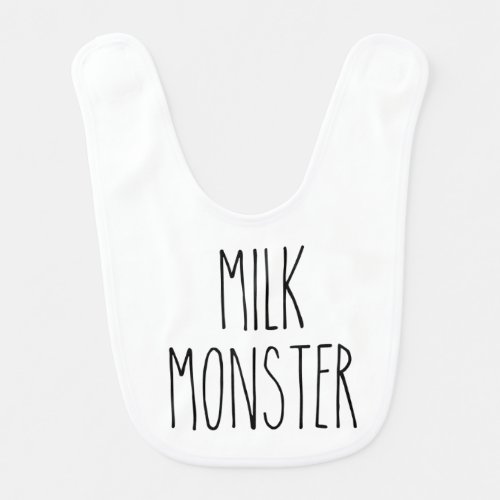 RAE DUNN Inspired Milk Monster Simple Modern Baby Bib