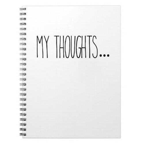 RAE DUNN Inspired My Thoughts Notebook