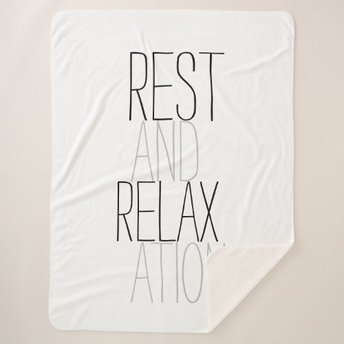 Rae Dunn Inspired Rest and Relaxation Sherpa Blanket