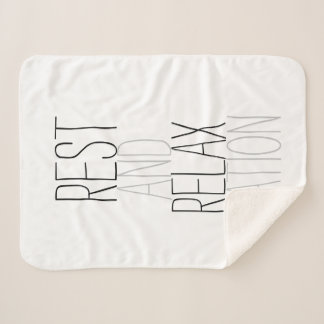 Rae Dunn Inspired Rest and Relaxation Sherpa Blanket