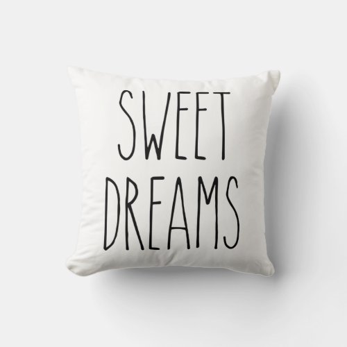 RAE DUNN Inspired Sweet Dreams Simple Modern Throw Pillow