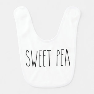 RAE DUNN Inspired Sweet Pea Simple Modern Baby Bib