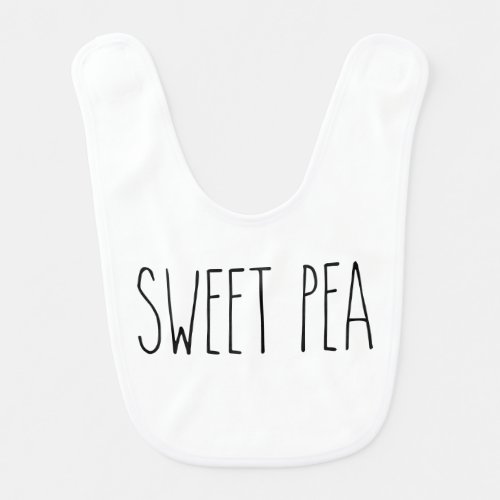 RAE DUNN Inspired Sweet Pea Simple Modern Baby Bib