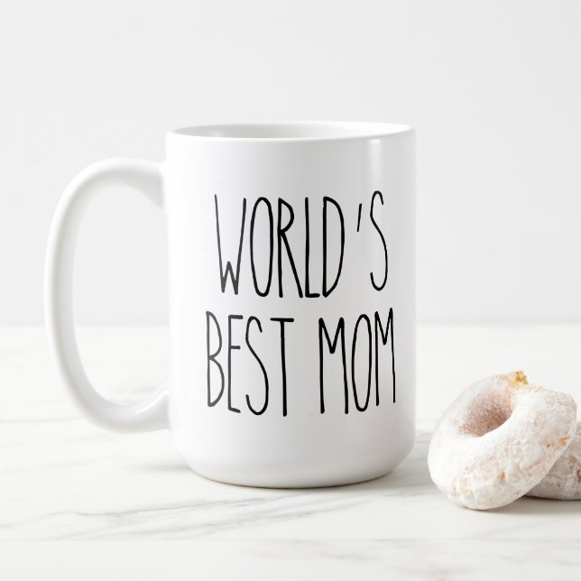 RAE DUNN Inspired World's Best Mom Coffee Mug (With Donut)
