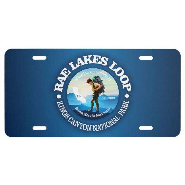 Rae Lakes Loop (C) License Plate (Front)
