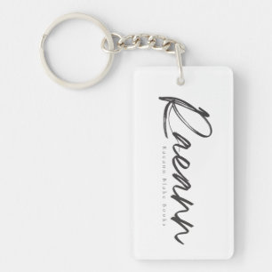 Raeann Blake Books Rectangle Keychain
