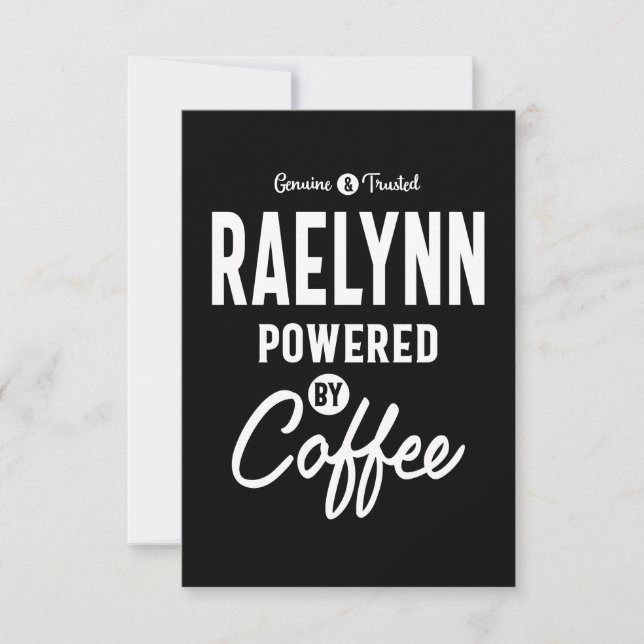 Raelynn Personalized Name Birthday Gift RSVP Card (Front)