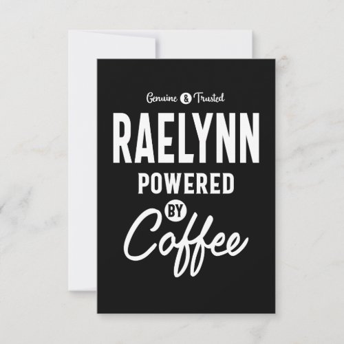 Raelynn Personalized Name Birthday Gift RSVP Card