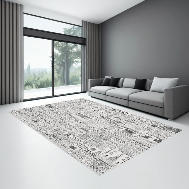 Rae's St. Louis mammoth chart (1849) Newspaper Rug (Insitu (Indoor 3))