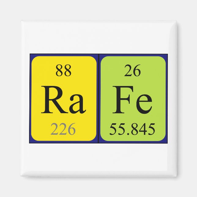 Rafe periodic table name magnet (Front)