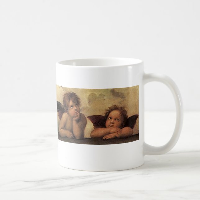 Raffaello Sistine Madonna Angels Coffee Mug (Right)