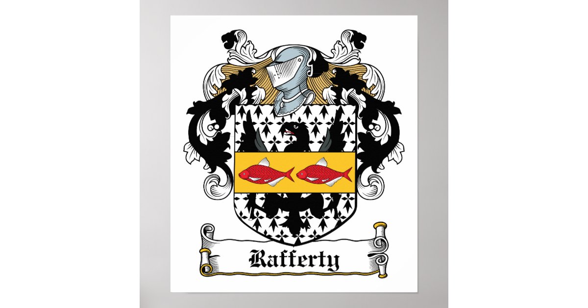 Rafferty Family Crest Poster | Zazzle