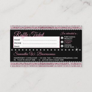 Raffle Five Dollar Jewelry bling Business Card