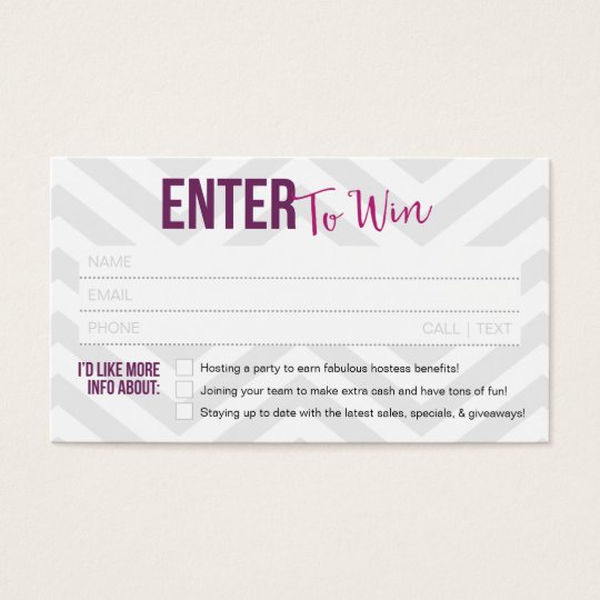 Raffle Ticket / Door Prize Business Cards Zazzle