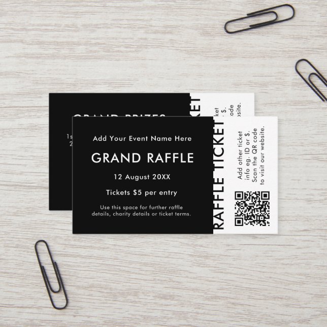 Raffle Ticket | QR Code Prize Draw Event Ticket | Zazzle