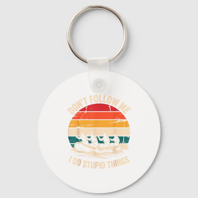 Rafting Design For Men Women White Water River Raf Keychain (Front)