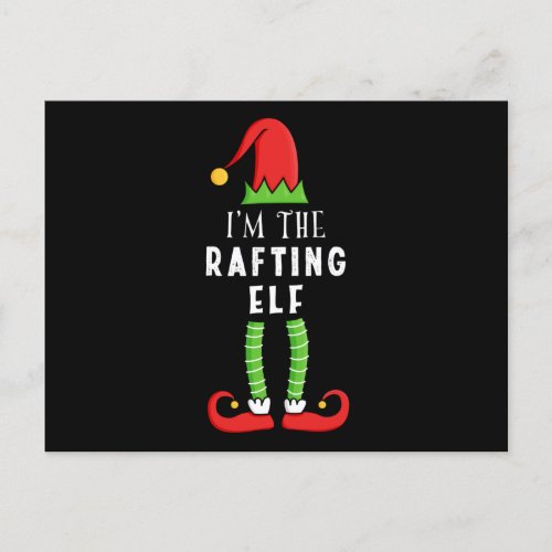 Rafting Elf Christmas Matching Family Gift Postcard